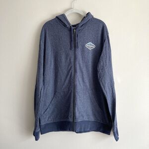 Patagonia Fitz Roy Crest Full Zip Hoodie Navy Blue Mens Size Large Logo Casual